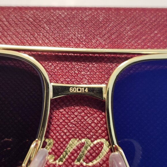 Cartier Pilot Aviator Unisex Polarized Sunglasses CT0192S 001 Grey | NIB - Picture 9 of 12